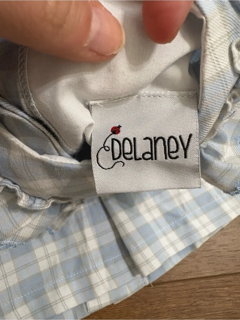 Delaney Blue Plaid Ruffle Collar Dress 24M Girls